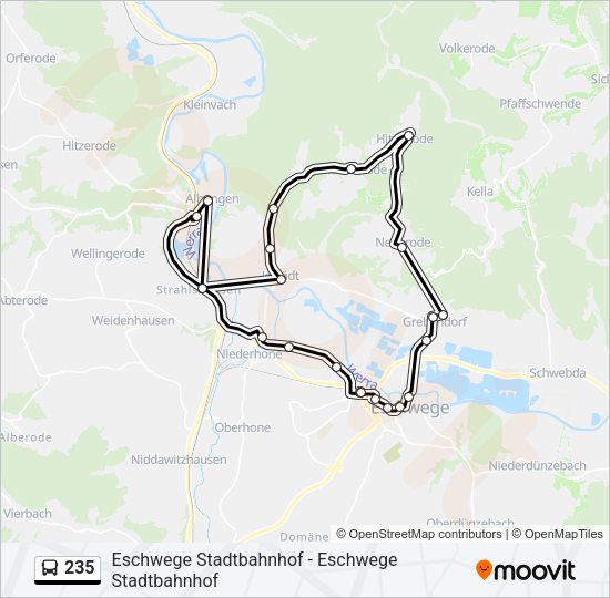 235 Bus Line Map