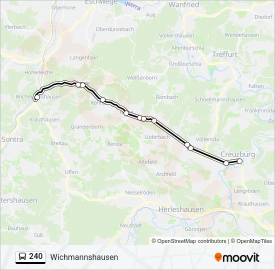 240 Bus Line Map
