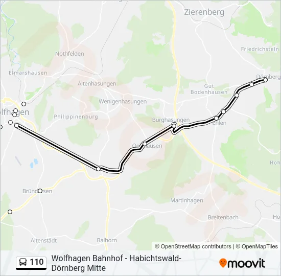110 Bus Line Map