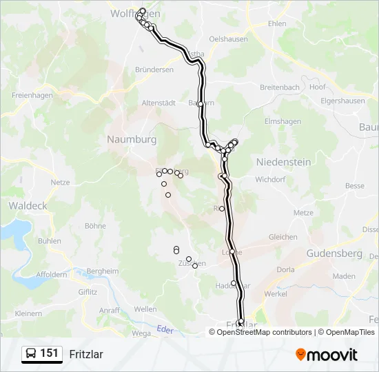 151 Bus Line Map