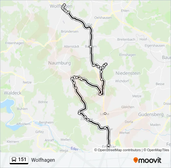 151 Bus Line Map