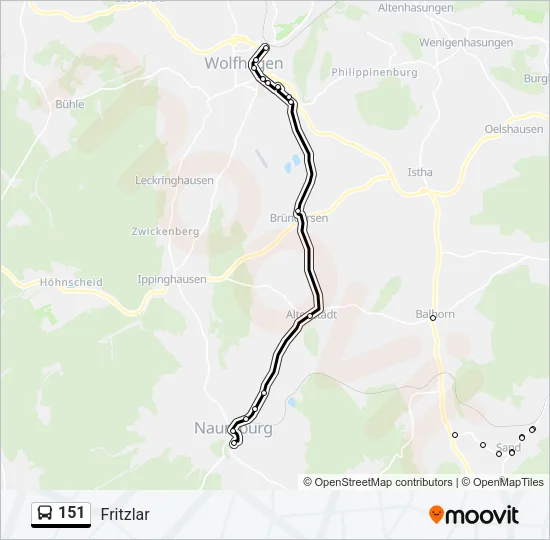 151 Bus Line Map