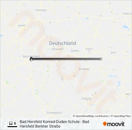 6 Bus Line Map