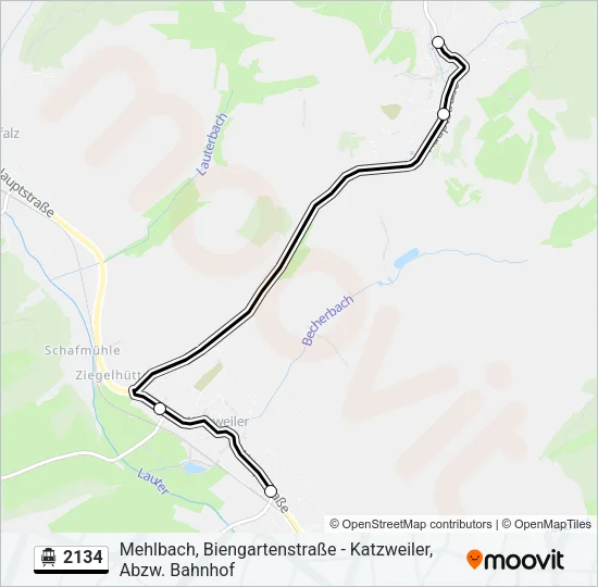 S-Bahn 2134: карта маршрута