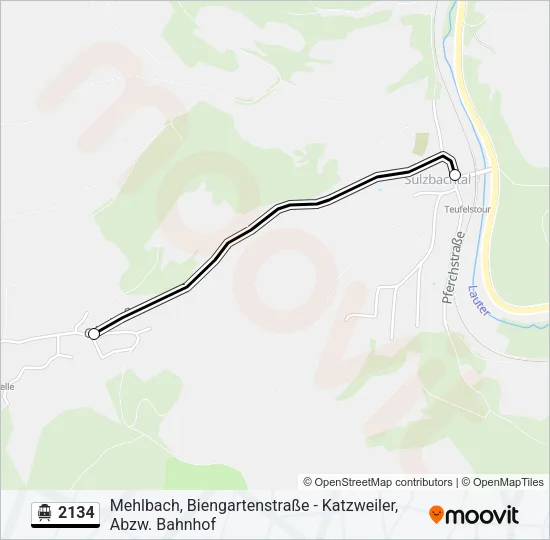 S-Bahn 2134: карта маршрута