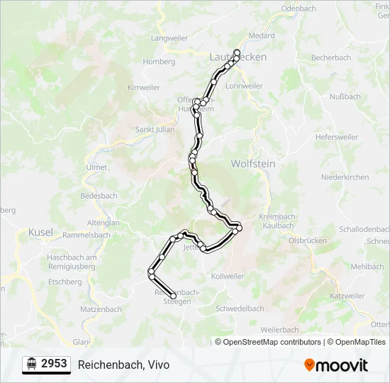 S-Bahn 2953: карта маршрута