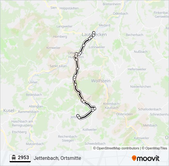 S-Bahn 2953: карта маршрута