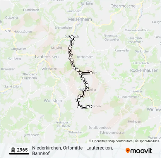 S-Bahn 2965: карта маршрута