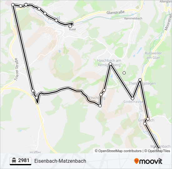 S-Bahn 2981: карта маршрута