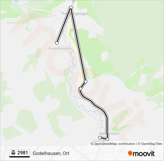 S-Bahn 2981: карта маршрута