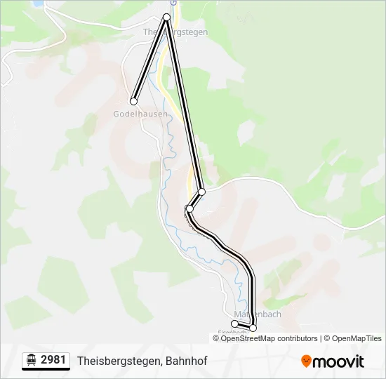 S-Bahn 2981: карта маршрута