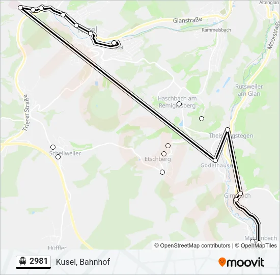 S-Bahn 2981: карта маршрута