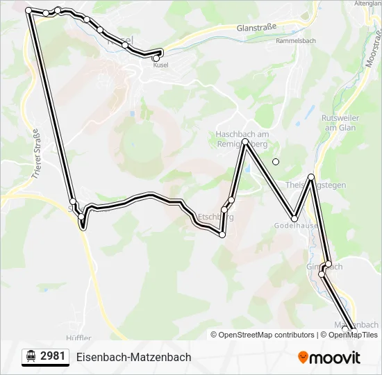 S-Bahn 2981: карта маршрута