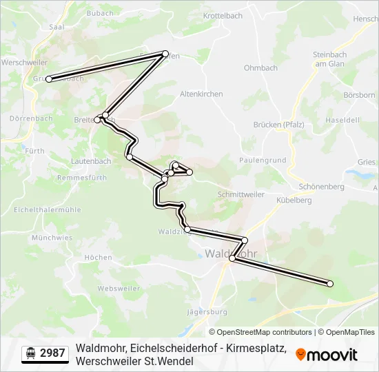 S-Bahn 2987: карта маршрута