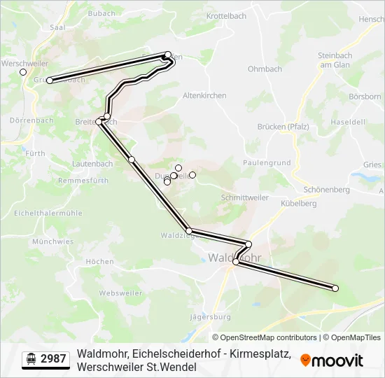 S-Bahn 2987: карта маршрута