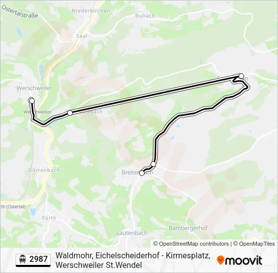 S-Bahn 2987: карта маршрута