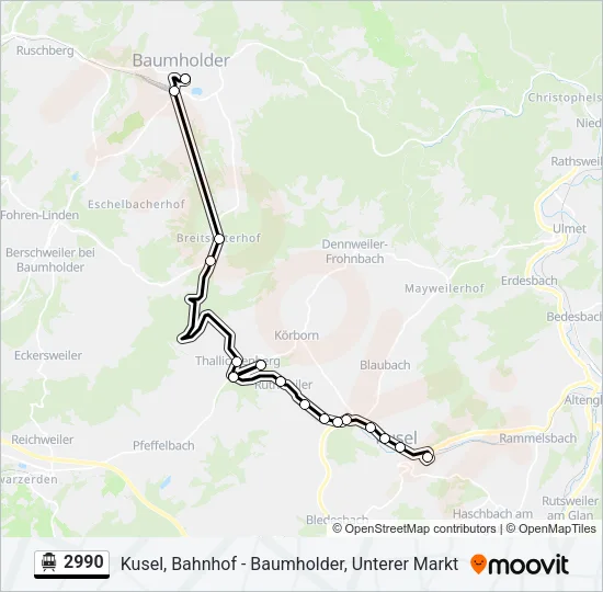 S-Bahn 2990: карта маршрута