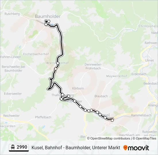S-Bahn 2990: карта маршрута
