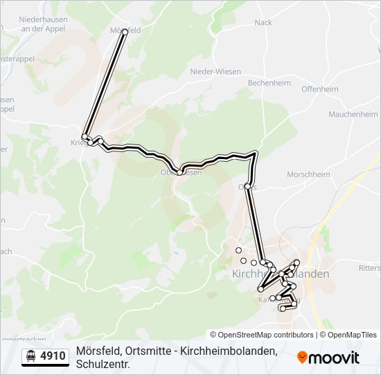 S-Bahn 4910: карта маршрута