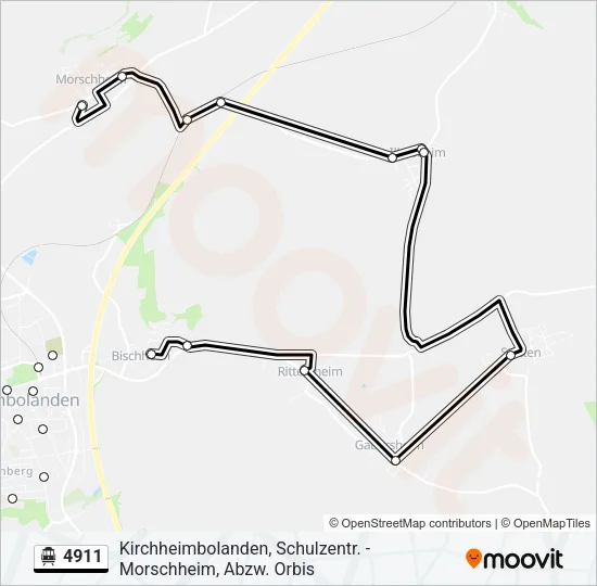 4911 S-Bahn Line Map