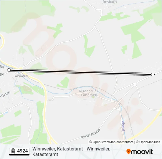 S-Bahn 4924: карта маршрута