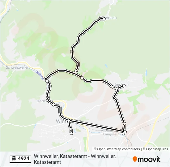 S-Bahn 4924: карта маршрута