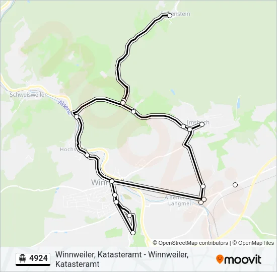 S-Bahn 4924: карта маршрута