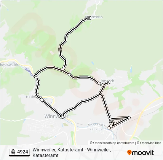 S-Bahn 4924: карта маршрута