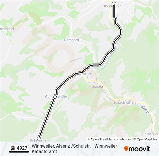 S-Bahn 4927: карта маршрута