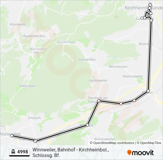 S-Bahn 4998: карта маршрута
