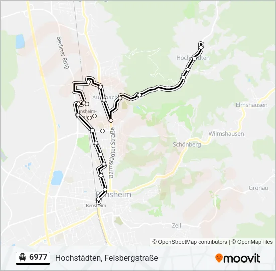 S-Bahn 6977: карта маршрута