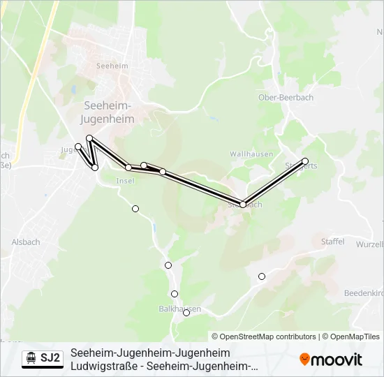 SJ2 S-Bahn Line Map