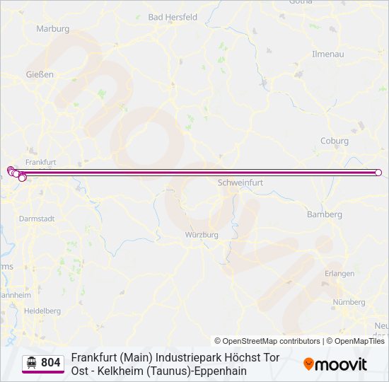 S-Bahn 804: карта маршрута