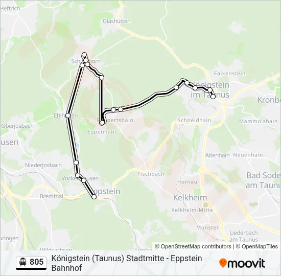 S-Bahn 805: карта маршрута