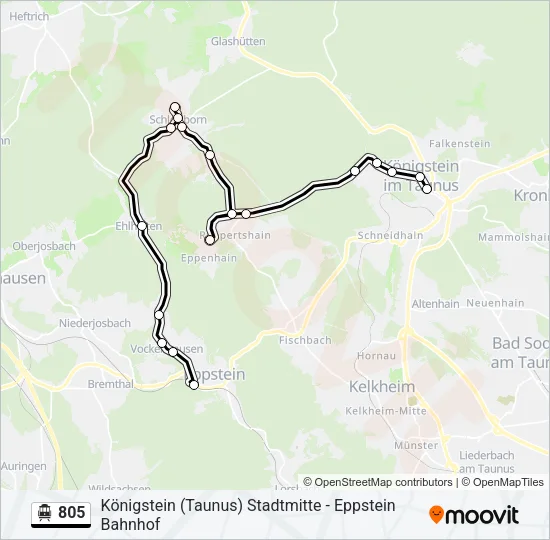 S-Bahn 805: карта маршрута