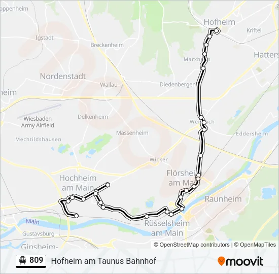 809 S-Bahn Line Map