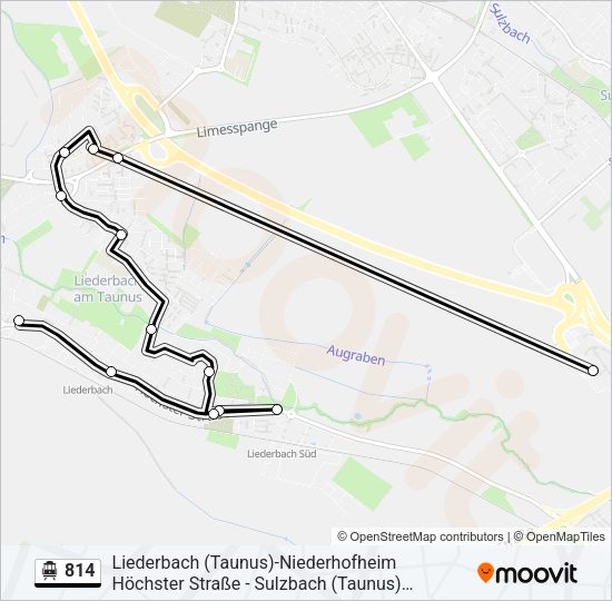 S-Bahn 814: карта маршрута