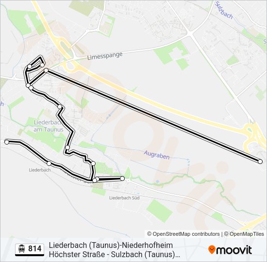 S-Bahn 814: карта маршрута