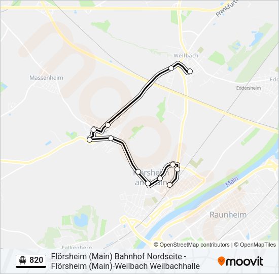 S-Bahn 820: карта маршрута