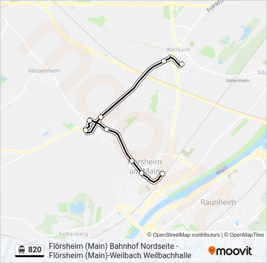 S-Bahn 820: карта маршрута