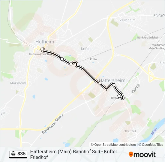 835 S-Bahn Line Map