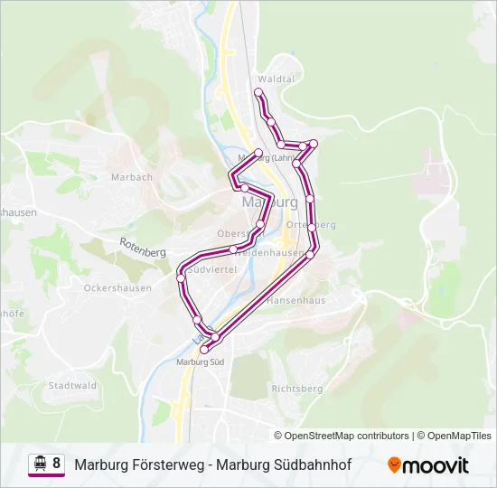 8 S-Bahn Line Map