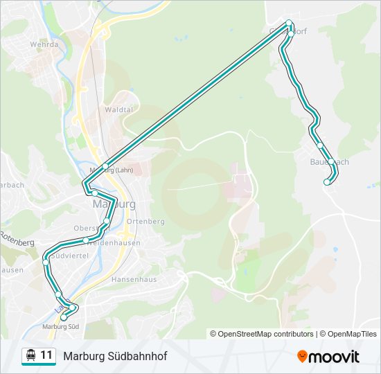 S-Bahn 11: карта маршрута