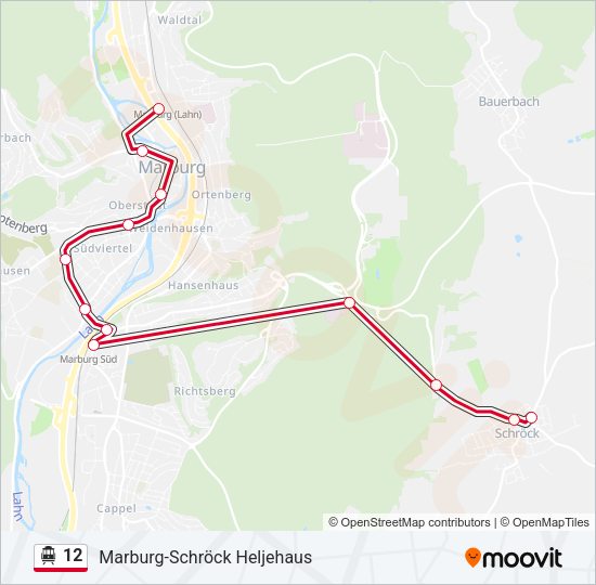 S-Bahn 12: карта маршрута