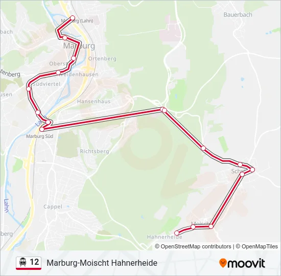 12 S-Bahn Line Map
