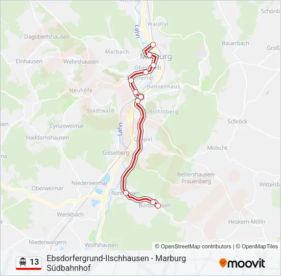 13 S-Bahn Line Map