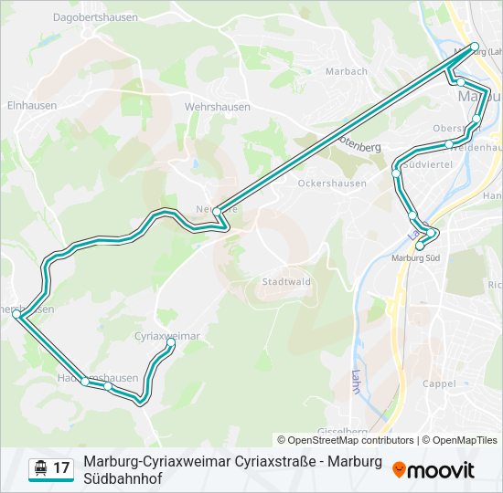 S-Bahn 17: карта маршрута