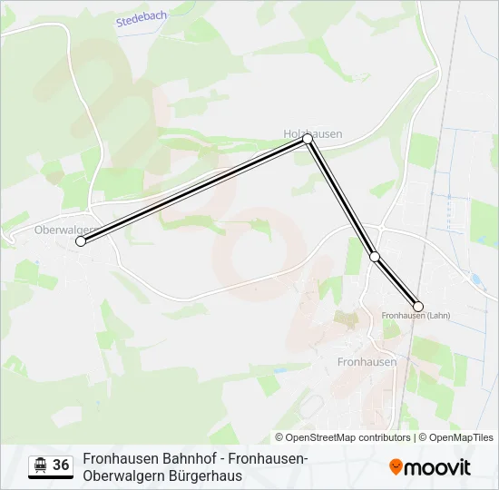 S-Bahn 36: карта маршрута