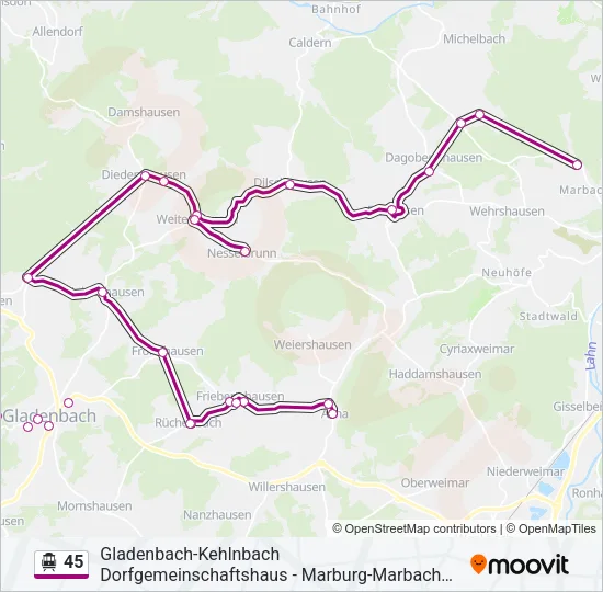 45 S-Bahn Line Map