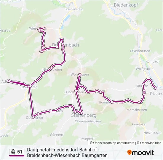 51 S-Bahn Line Map
